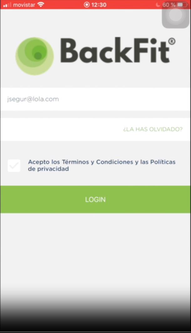 Pantalla inici sessió