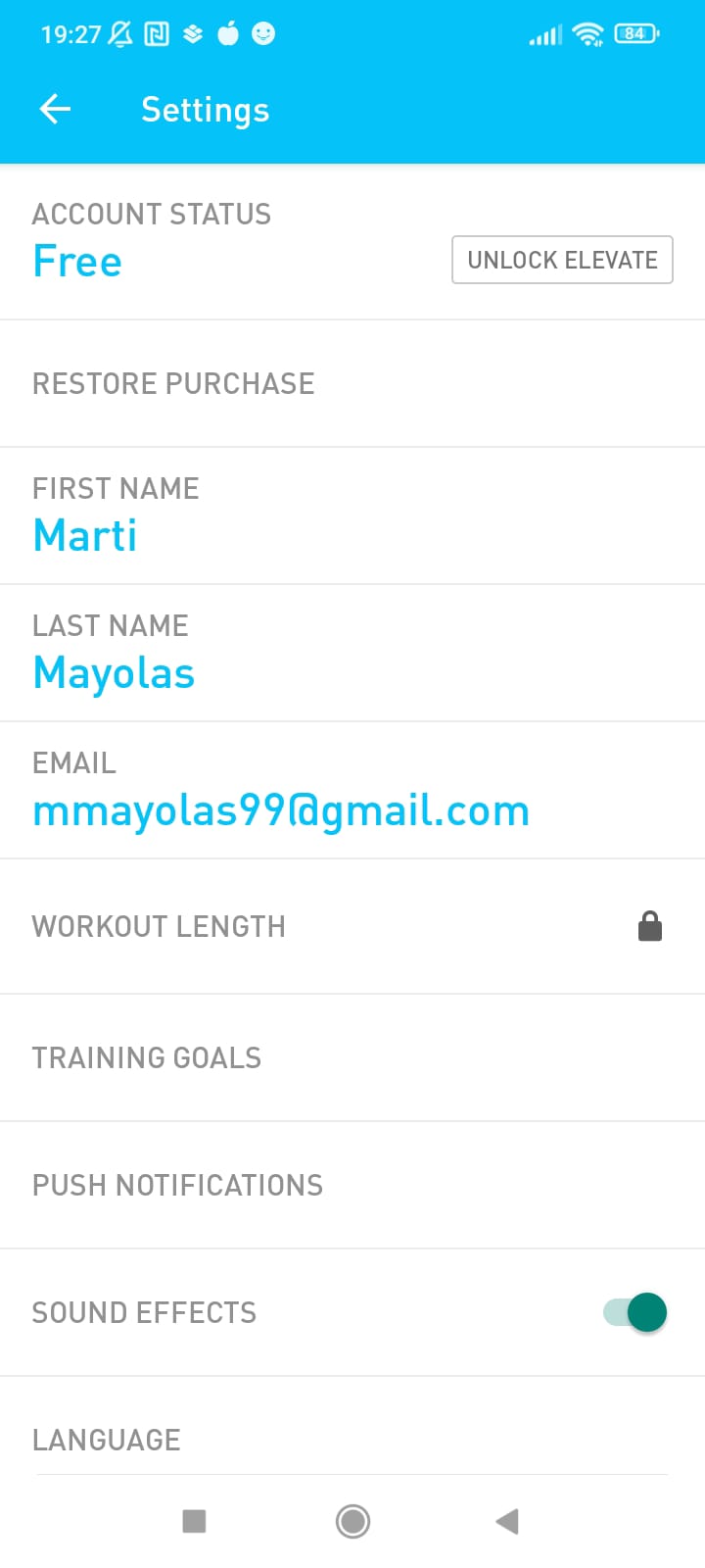 Pantalla configuració