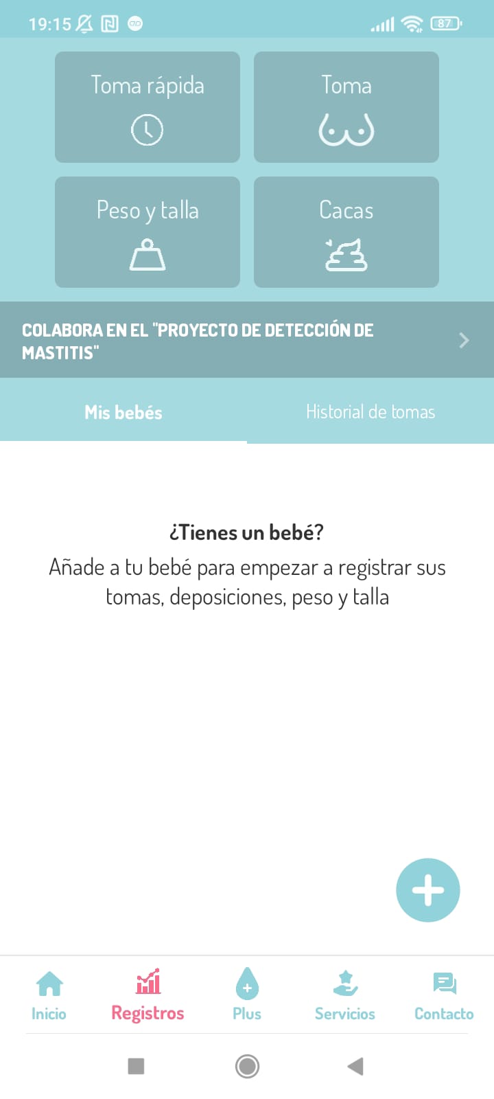 Pantalla de registres