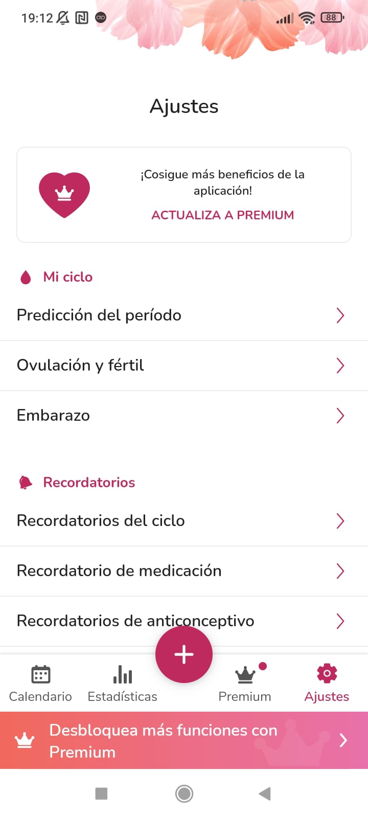 Pantalla configuració